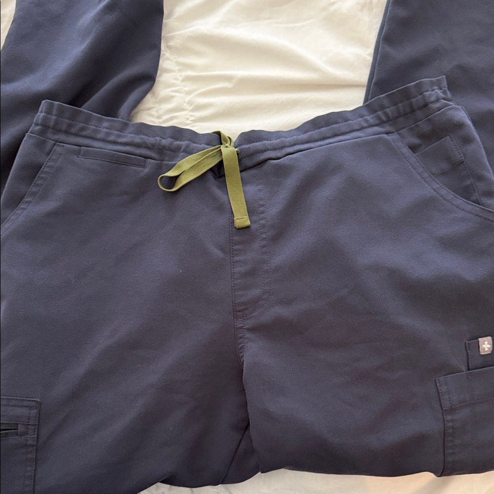 Figs Yola scrub pants in Quiet Navy, MP